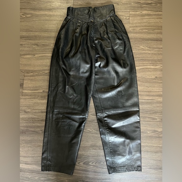 VINTAGE leather pants - Picture 2 of 2